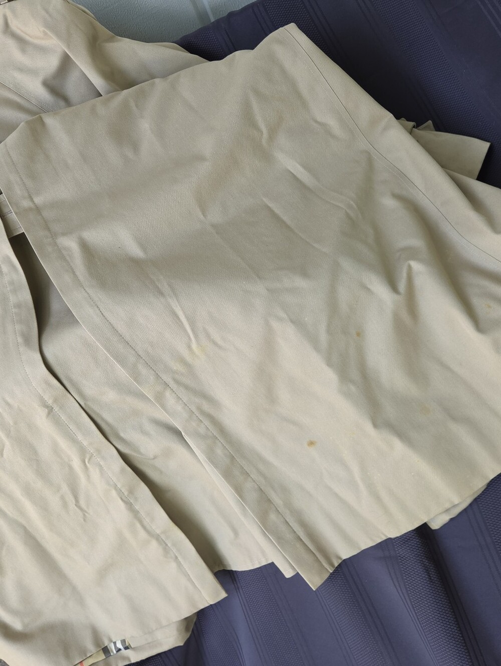 Burberrys Vintage Trench Coat Khaki Nova‎ Check Liner Belted Womens 14 XX-Long - Picture 12 of 16